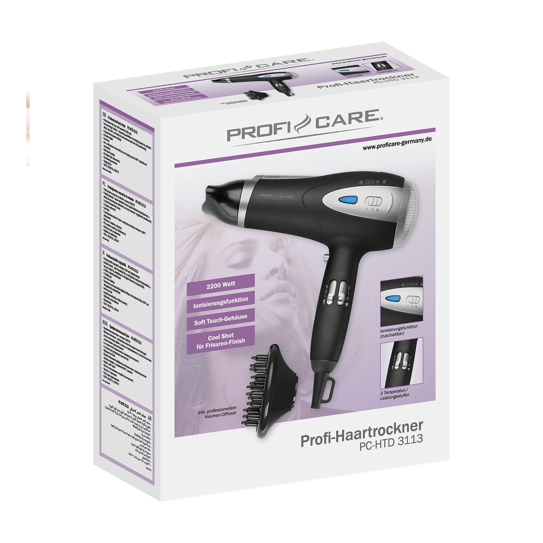 Hårtørrer 2200W sort